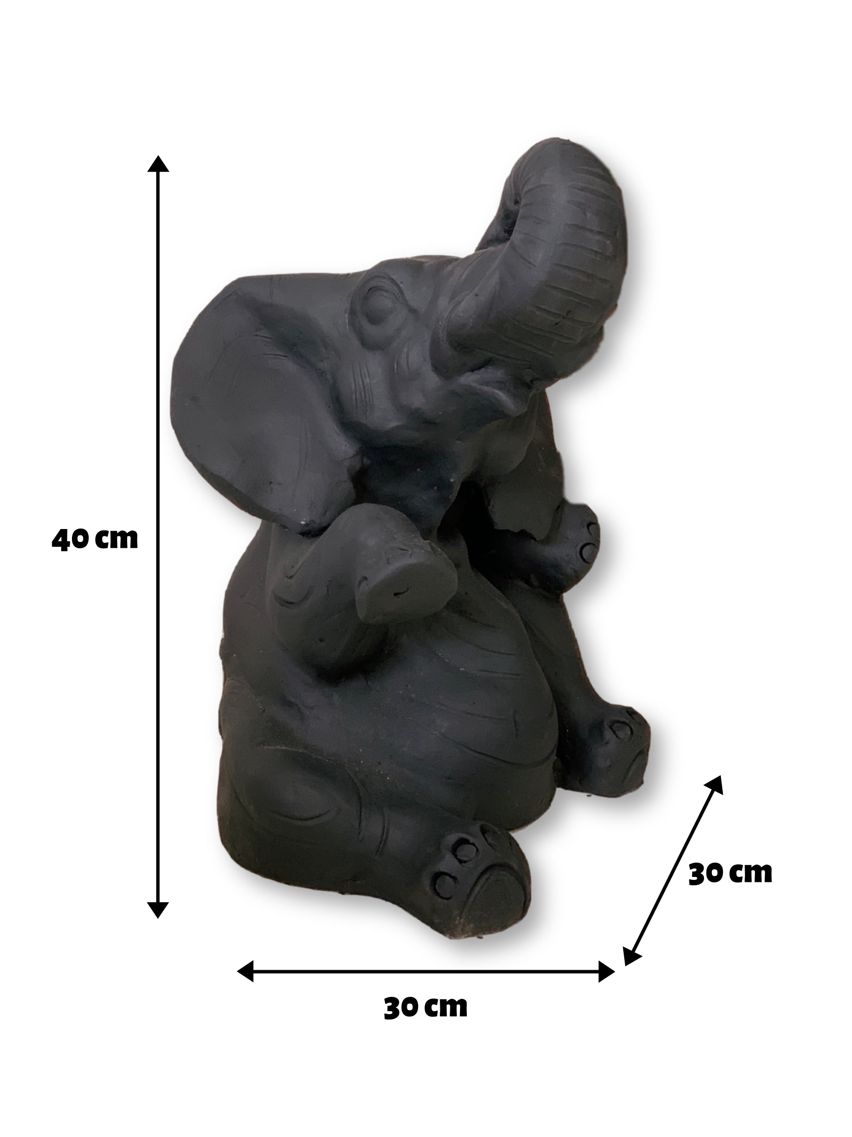 Black Elephant Statue