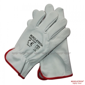 White Leather Gloves