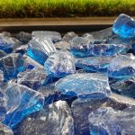 Blue Glass Pebbles 3-5 cm